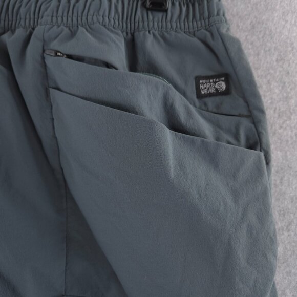 Mountain Hardwear Pants Mens XL Green Active Hiking Stretch Elastic Waist Nylon - Picture 3 of 11